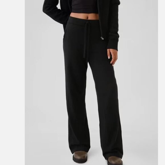 NWT GAP S Black CashSoft Sweater Pants Uber Warm & Comfy Knit Pants - Picture 3 of 9